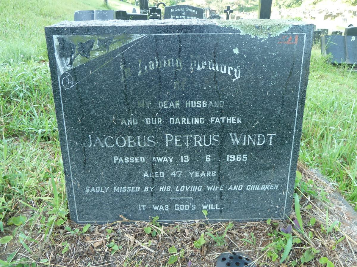 WINDT Jacobus Petrus -1965