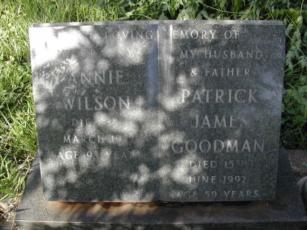 WILSON Annie -1972 :: GOODMAN Patrick James -1992