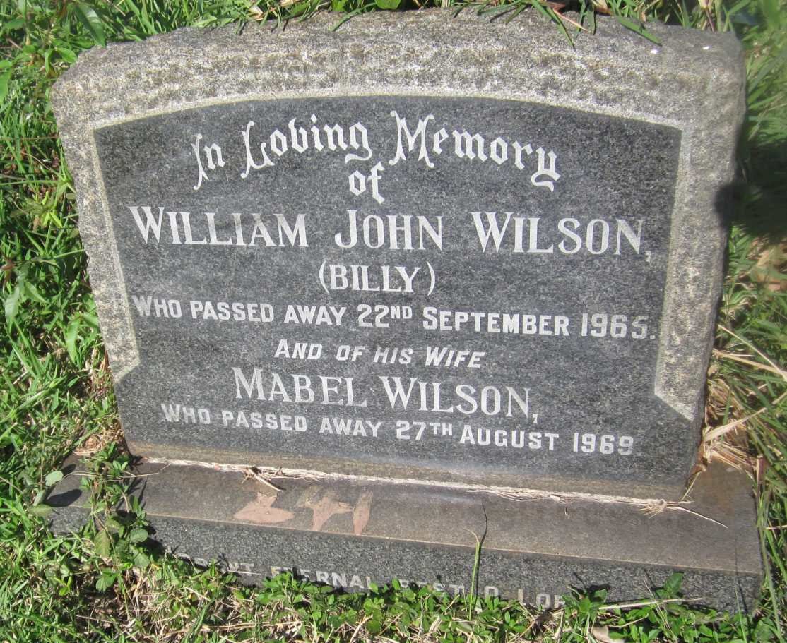 WILSON William John -1965 &amp; Mabel -1969