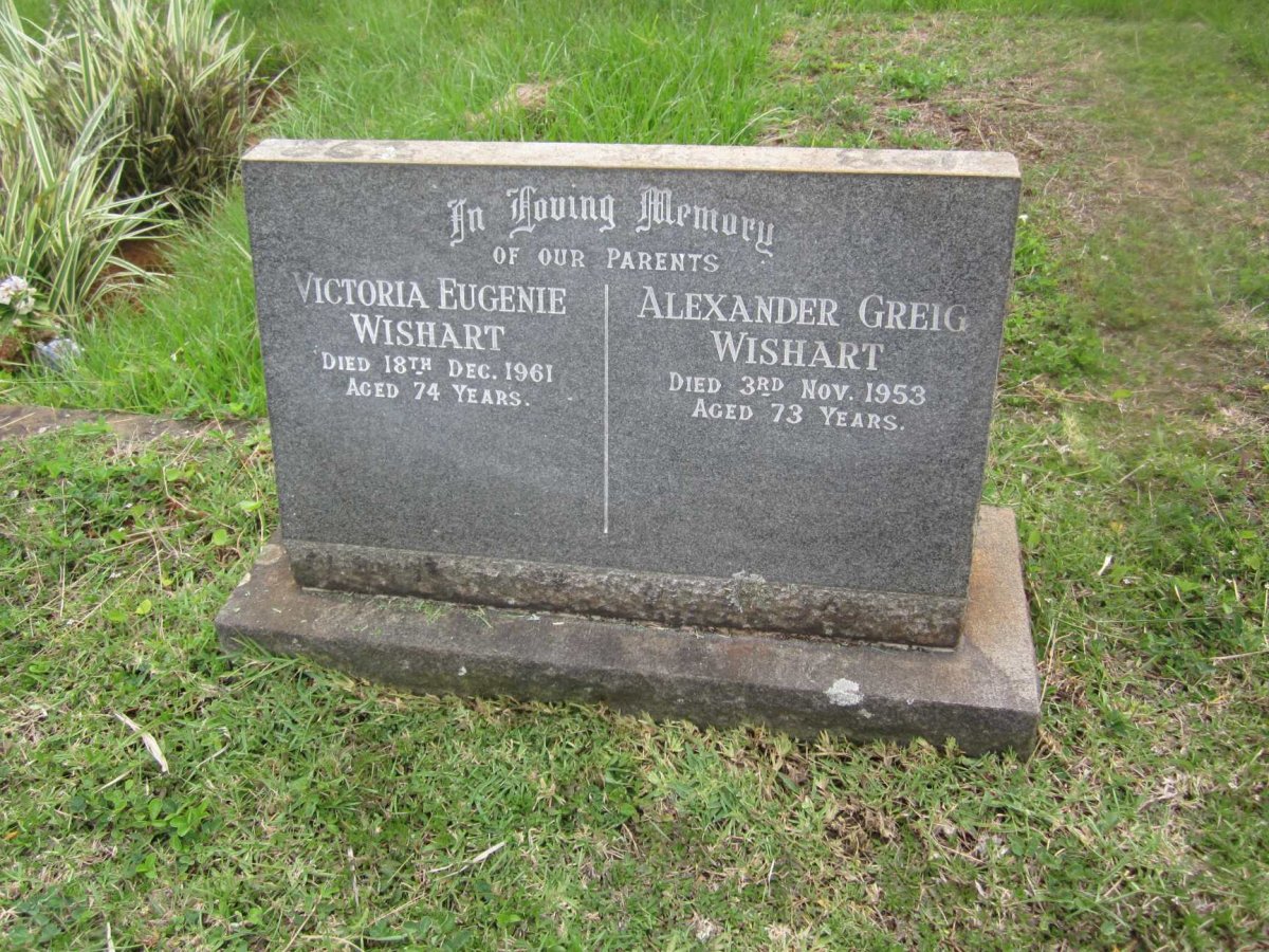 WISHART Alexander Greig  -1953 &amp; Victoria Eugenie  -1961