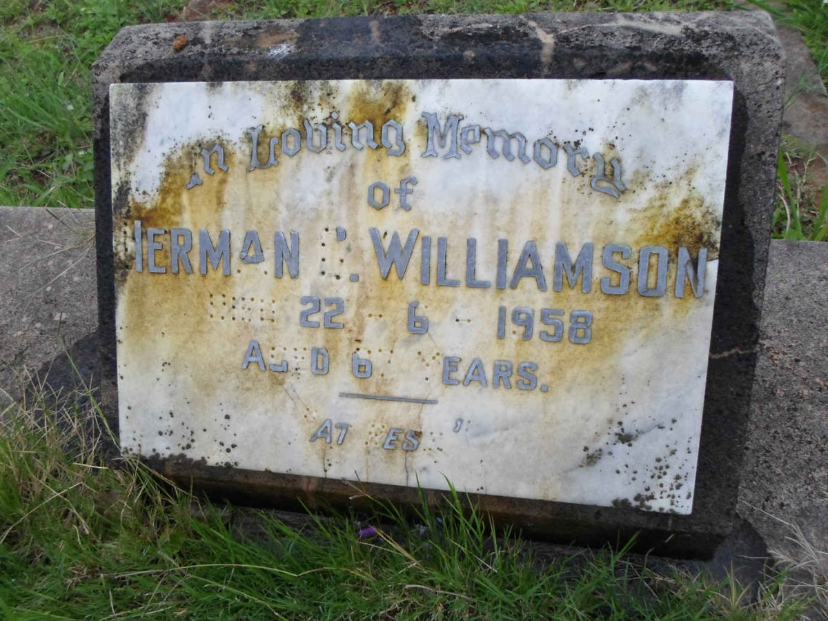 WILLIAMSON Herman C. -1958