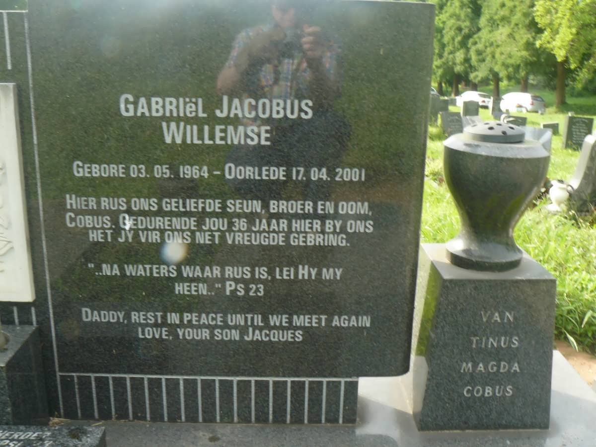 WILLEMSE Gabriël Jacobus 1964-2001