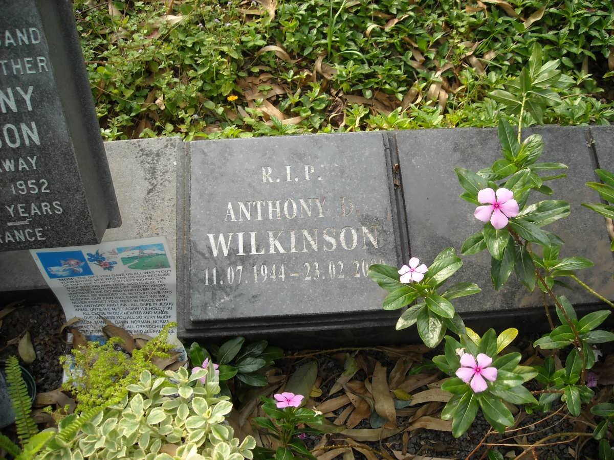 WILKINSON John Tony -1952 :: WILKINSON Phyllis Florence -1999 :: WILKINSON Anthony 1944-2009