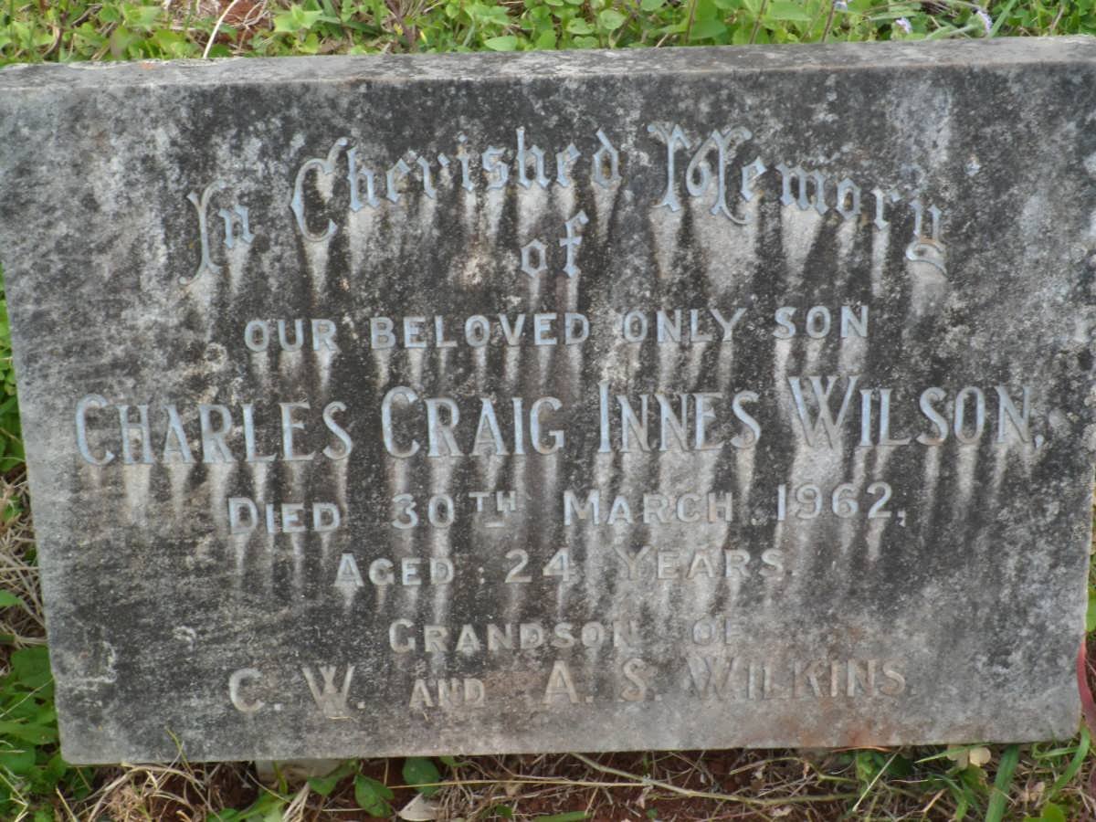 WILKINS Charles William -1934 &amp; Anne Stone -1957 :: WILSON Charles Craig Innes -1962