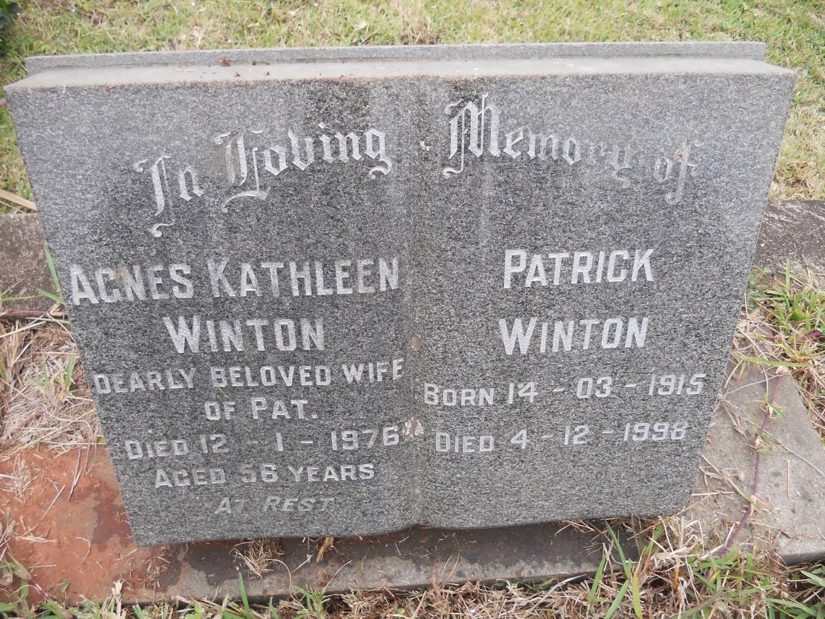 WINTON David Cullan -1925 &amp; Jessie Evelyn -1963 :: WINTON Alan Beaton -1963