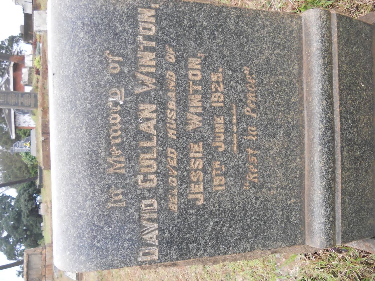 WINTON David Cullan -1925 &amp; Jessie Evelyn -1963 :: WINTON Alan Beaton -1963