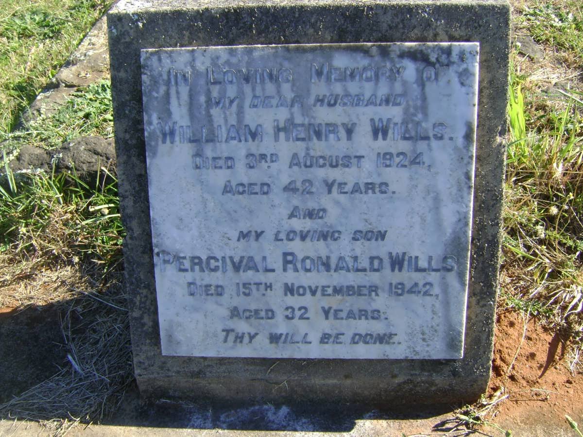 WILLS William Henry -1924 :: WILLS Percival Ronald -1942