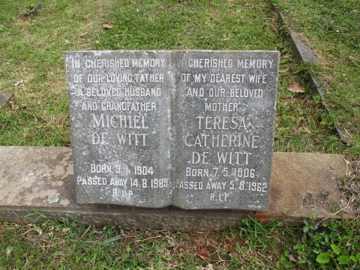 WITT Michiel, de 1904-1989 &amp; Teresa Catherine 1906-1962