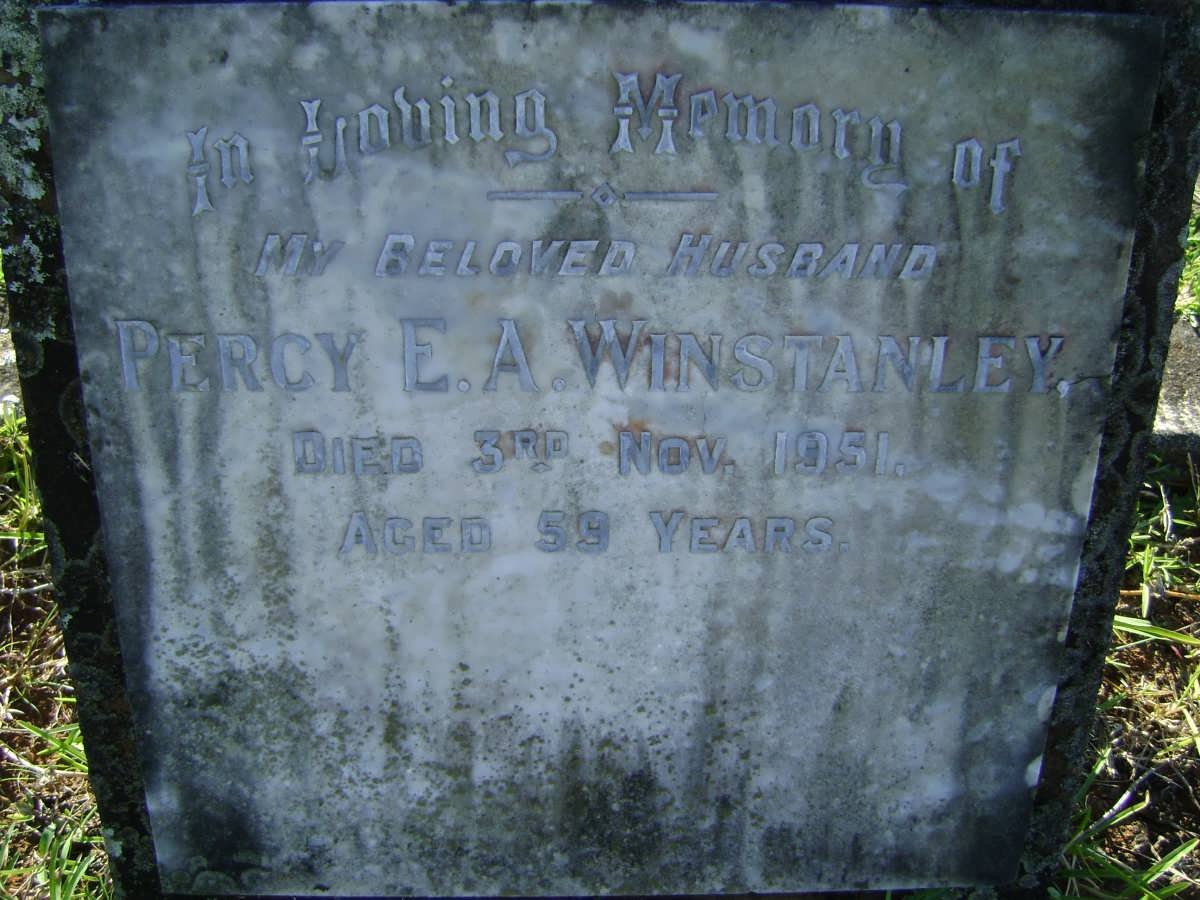 WINSTANLEY Percy E. A. -1951
