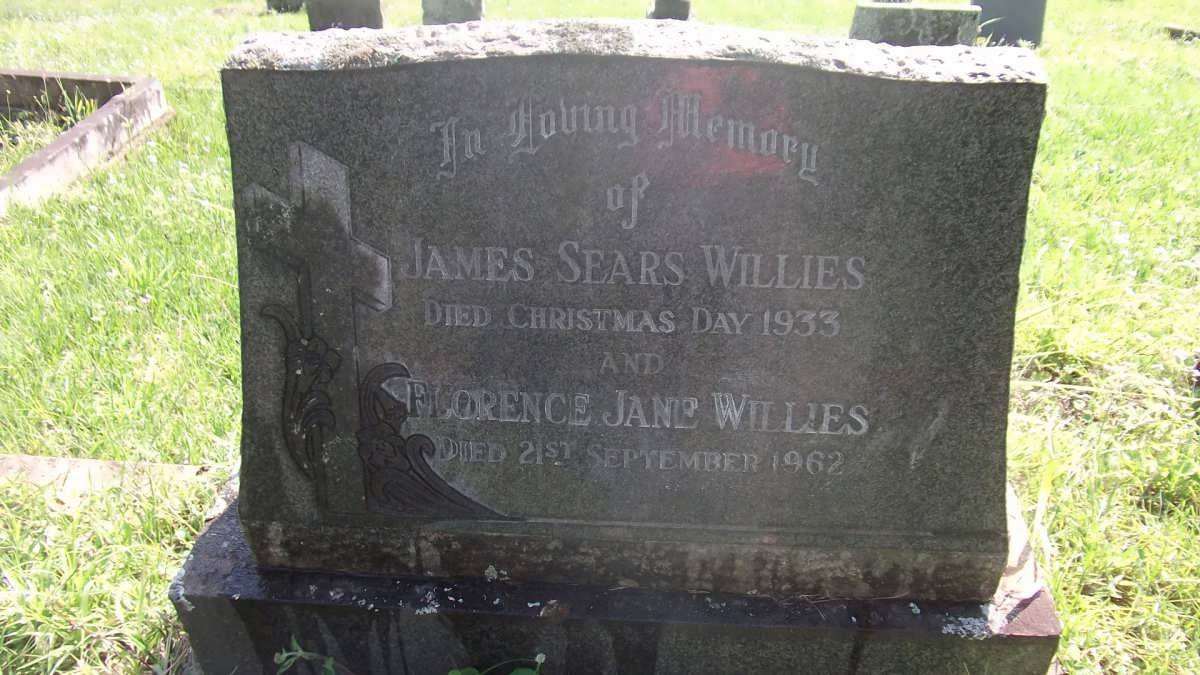 WILLIES James Sears -1933 &amp; Florence Jane -1962