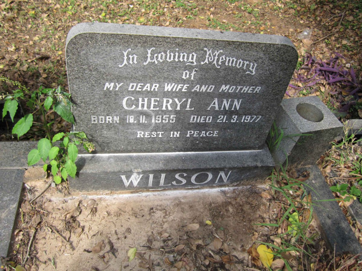 WILSON Cheryl Ann 1955-1977