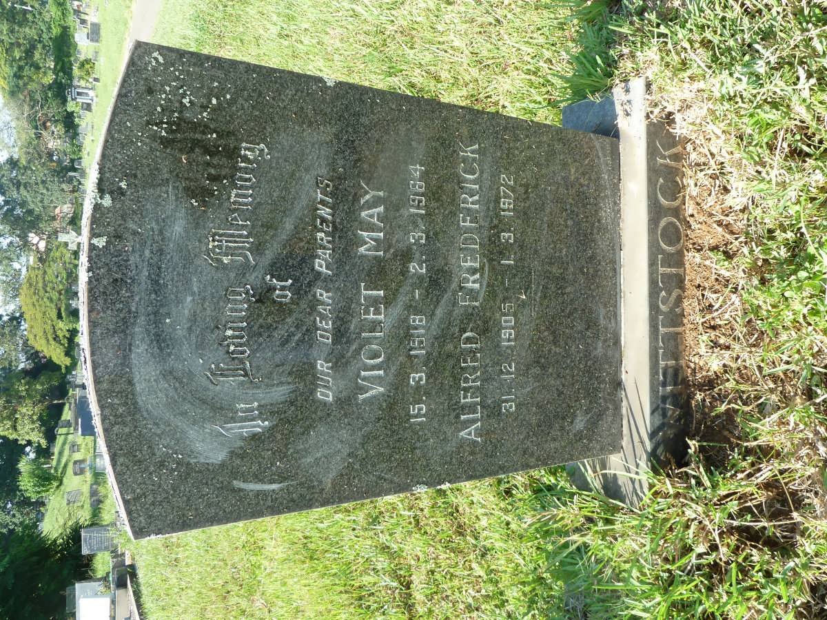 WITTSTOCK Alfred Frederick 1905-1972 &amp; Violet May 1918-1964