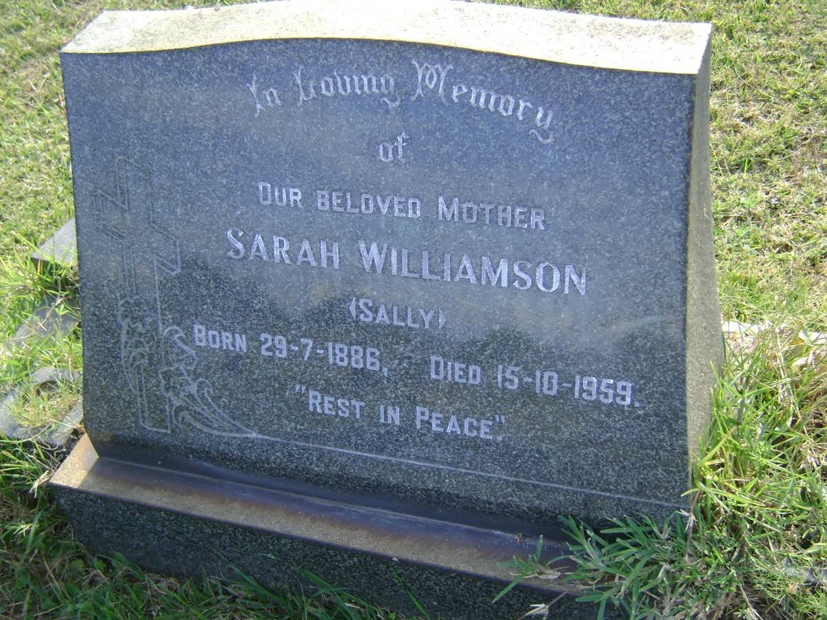 WILLIAMSON Sarah 1886-1959