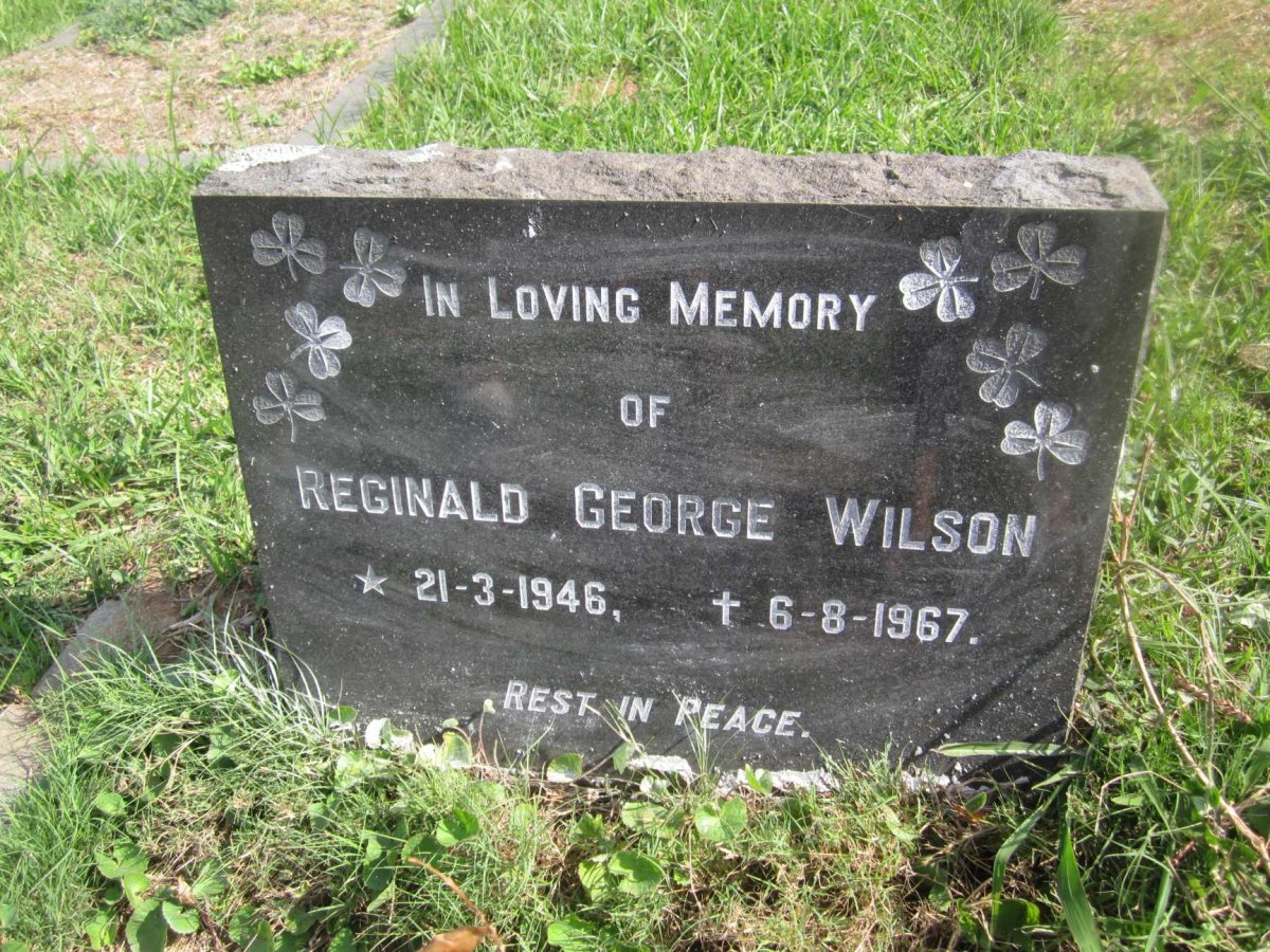 WILSON Reginald George 1946-1967