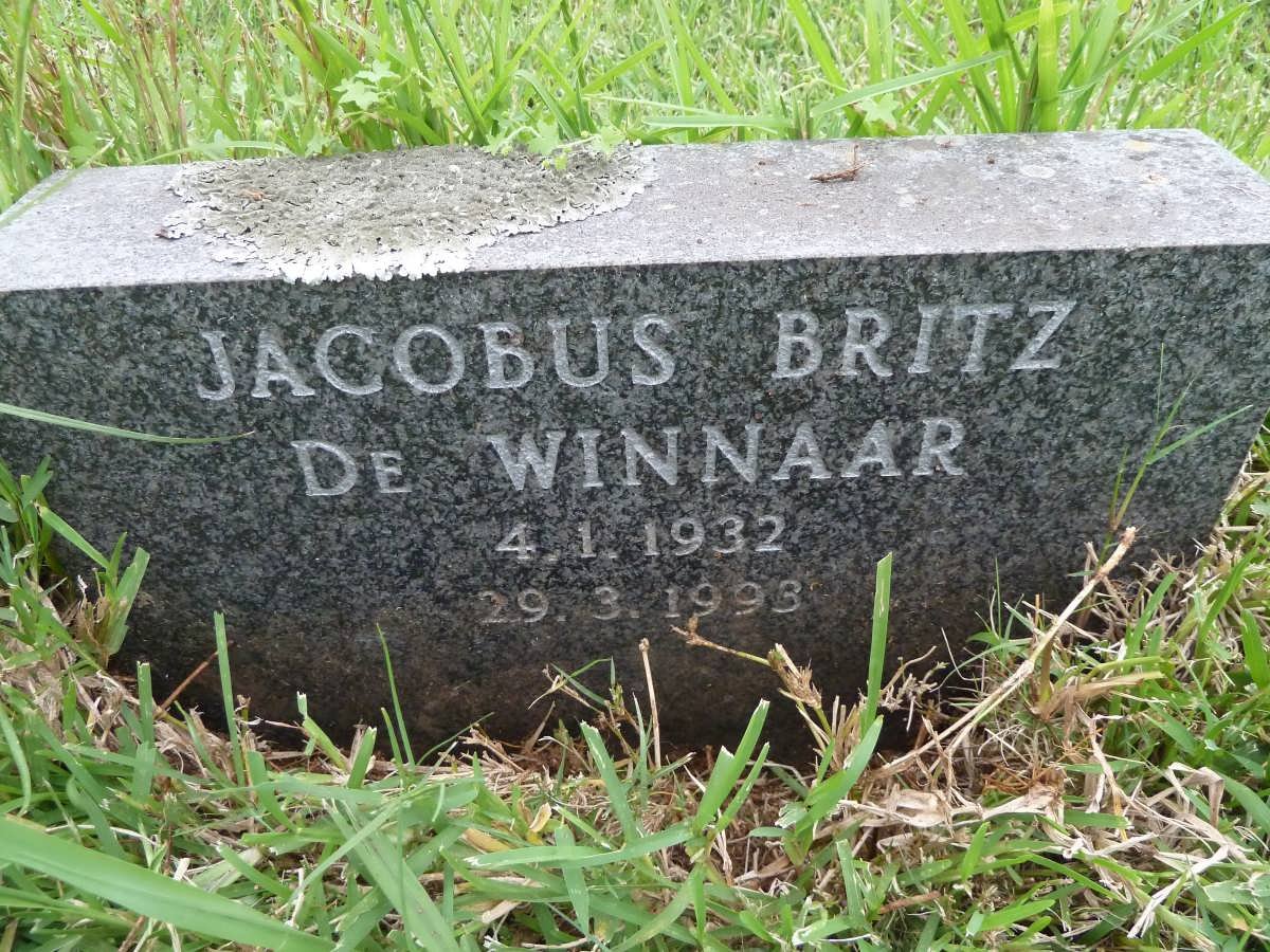 WINNAAR Jacobus Britz, de 1932-1993