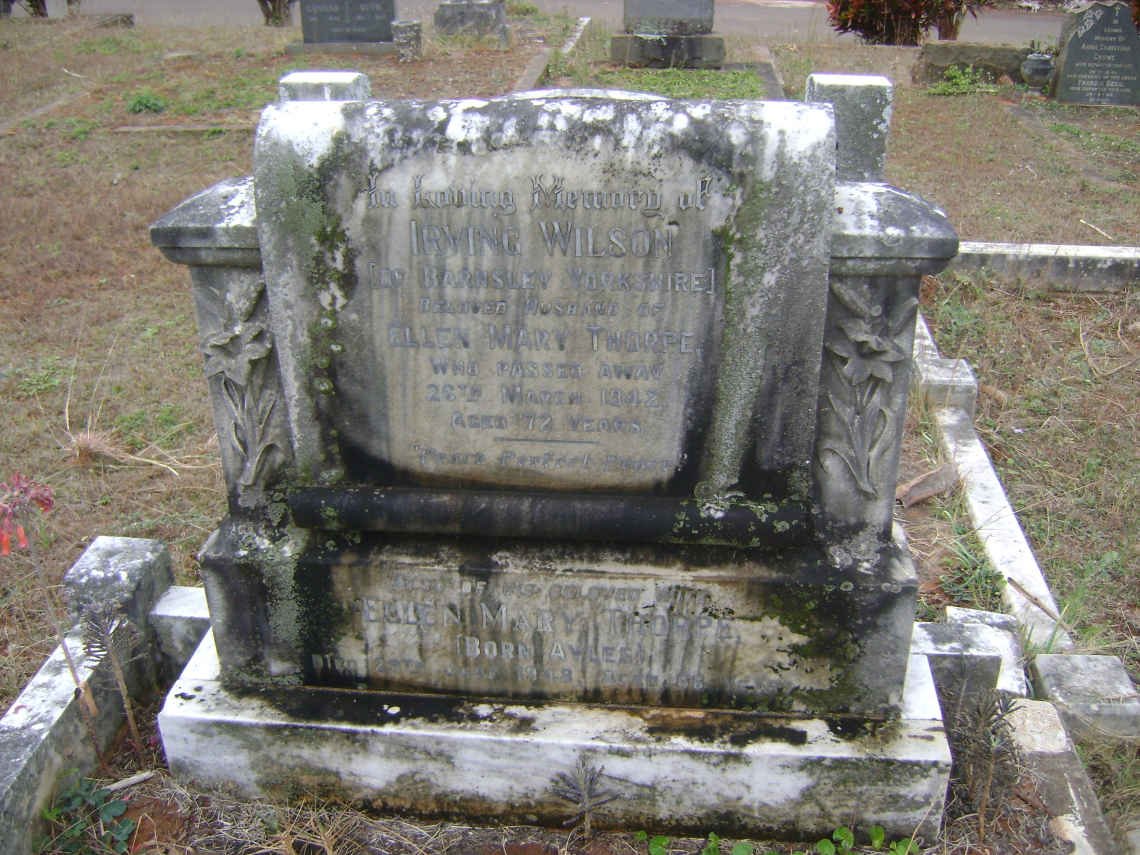 WILSON Irving -1942 &amp; Ellen Mary THORPE -1948