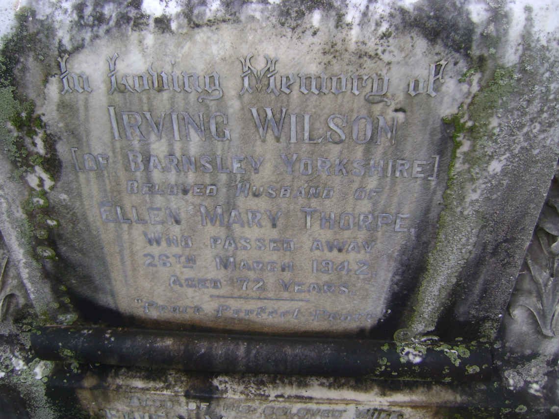 WILSON Irving -1942 &amp; Ellen Mary THORPE -1948