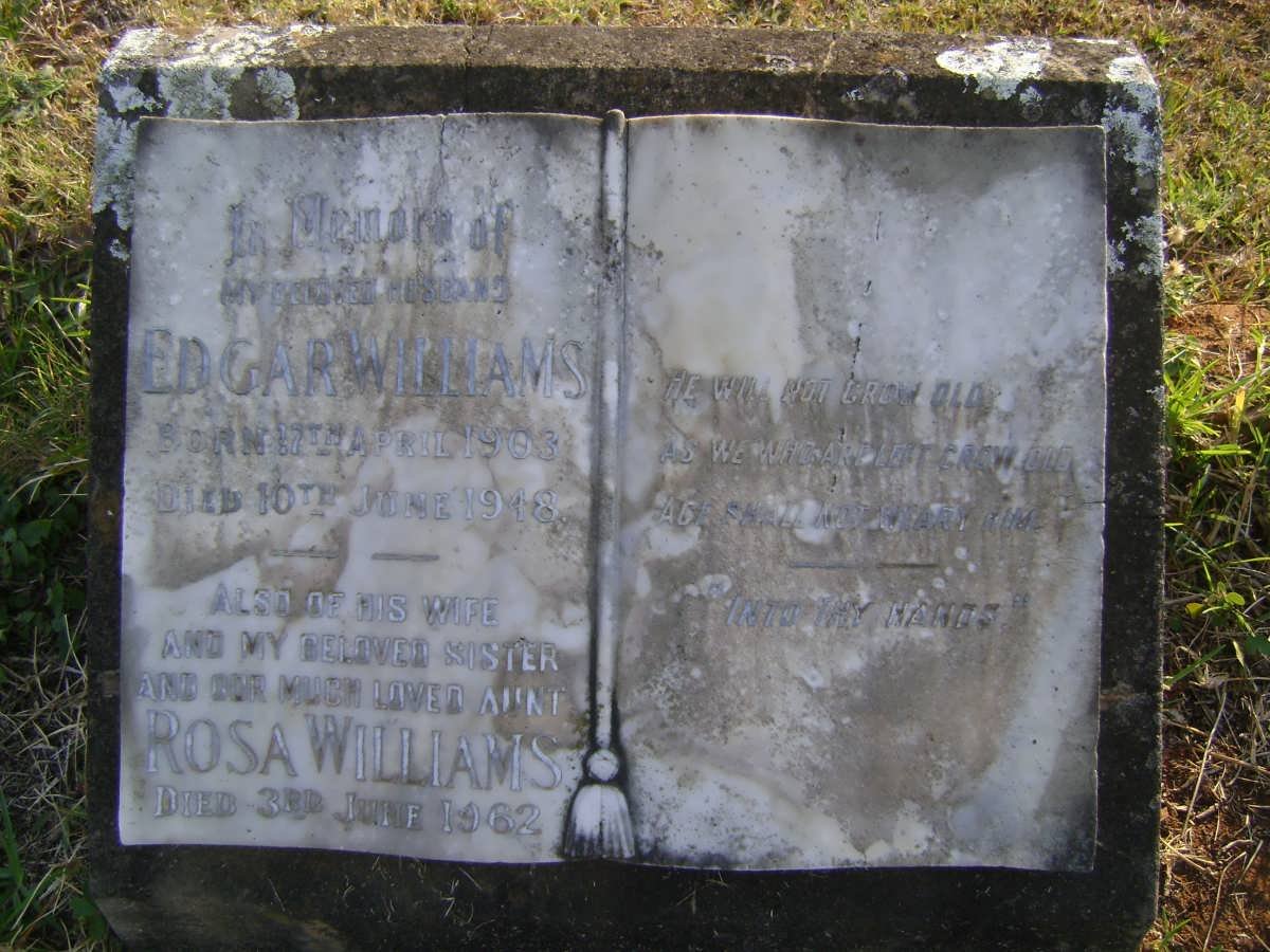 WILLIAMS Edgar 1906-1948 &amp; Rosa -1962