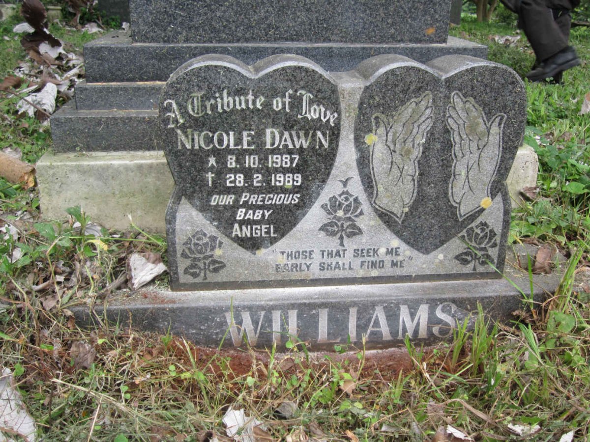 WILLIAMS Nicole Dawn 1987-1989