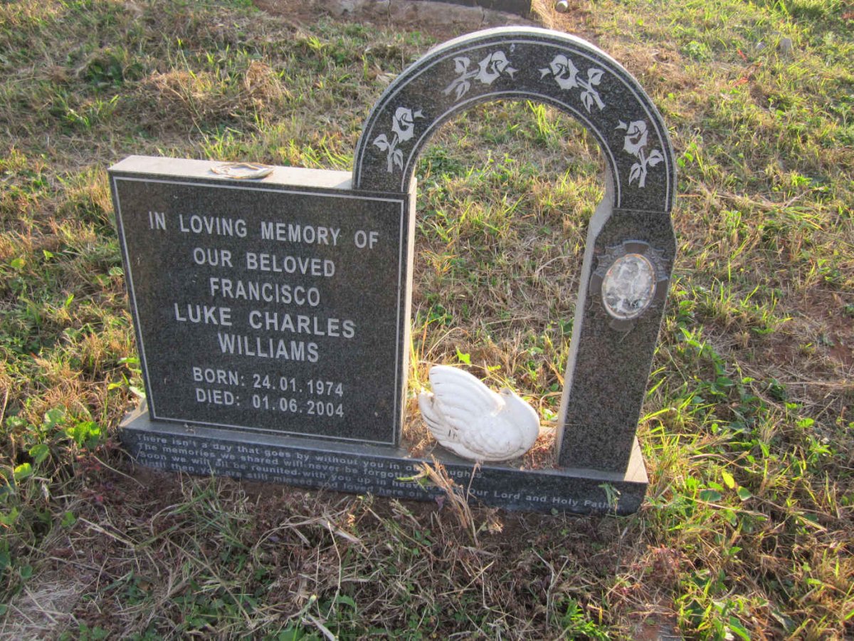 WILLIAMS Francisco Luke Charles 1974-2004