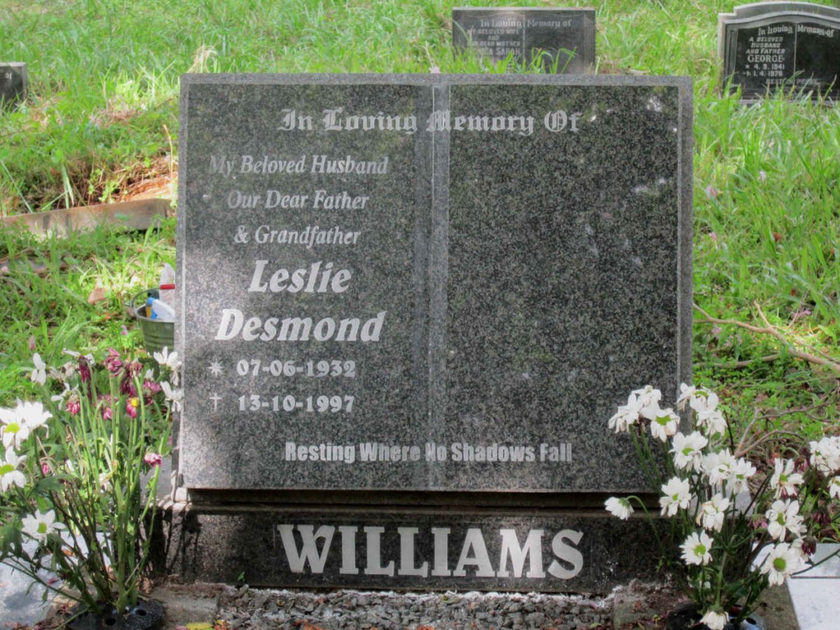 WILLIAMS Leslie Desmond 1932-1997
