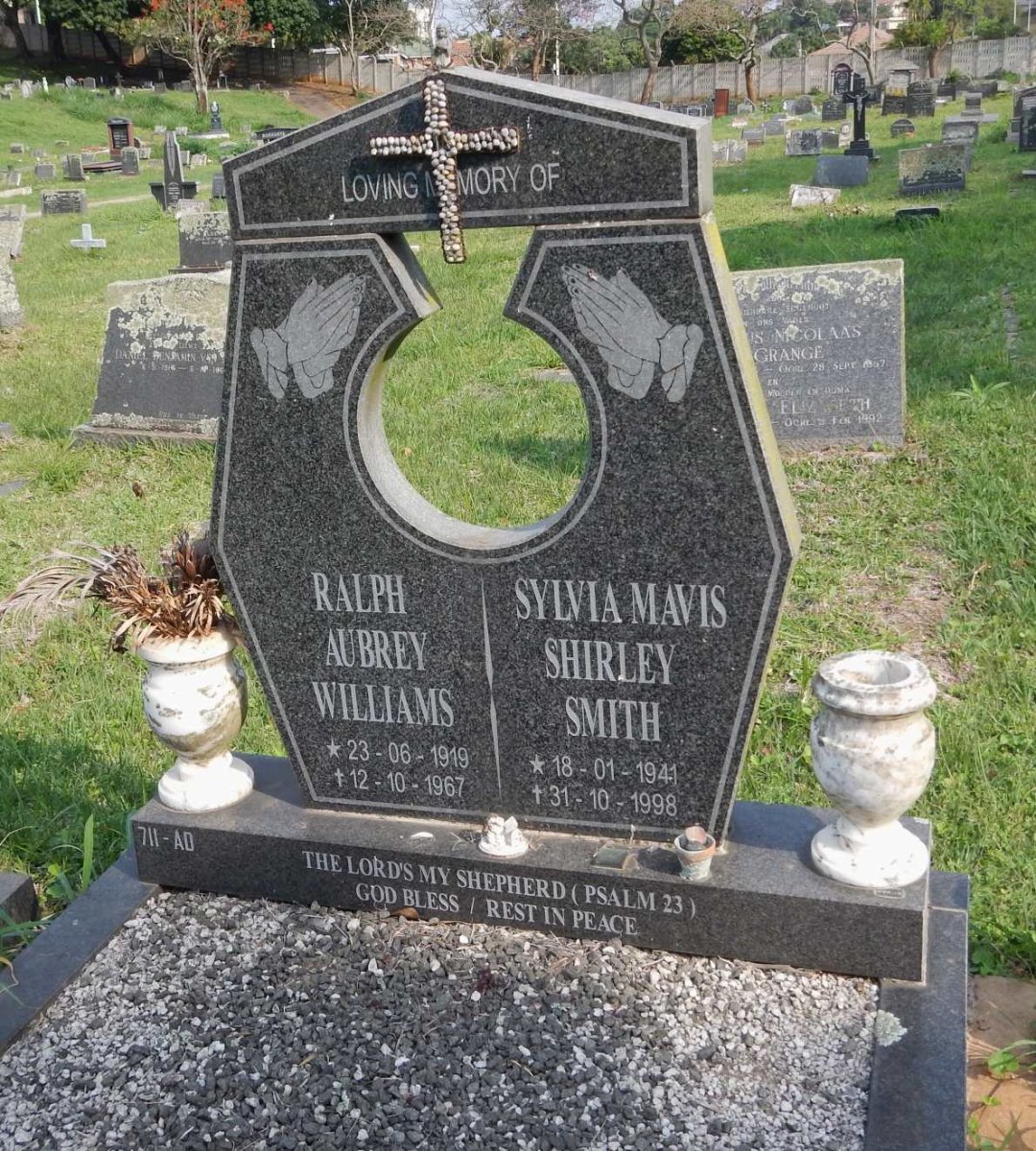 WILLIAMS Ralph Aubrey 1919-1967 :: SMITH Sylvia Mavis Shirley 1941-1998