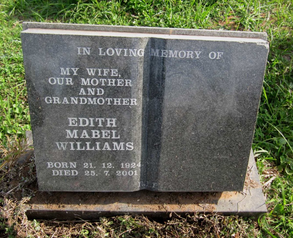WILLIAMS Edith Mabel 1924-2001