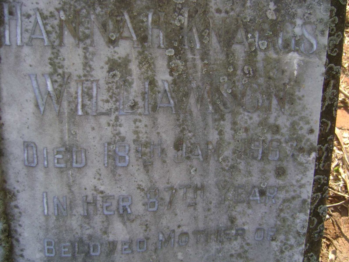 WILLIAMSON Hannah Knaggs -1967