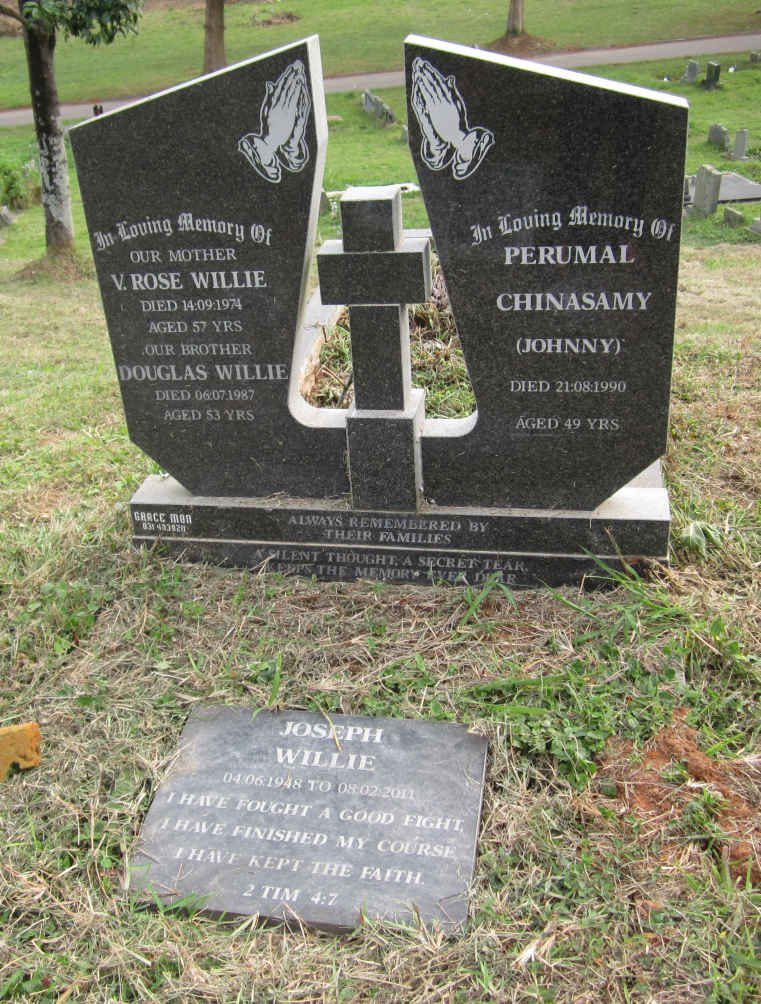 WILLIE V. Rose -1974 :: WILLIE Douglas -1987 :: CHINASAMY Perumal -1990 :: WILLIE Joseph 1948-2011