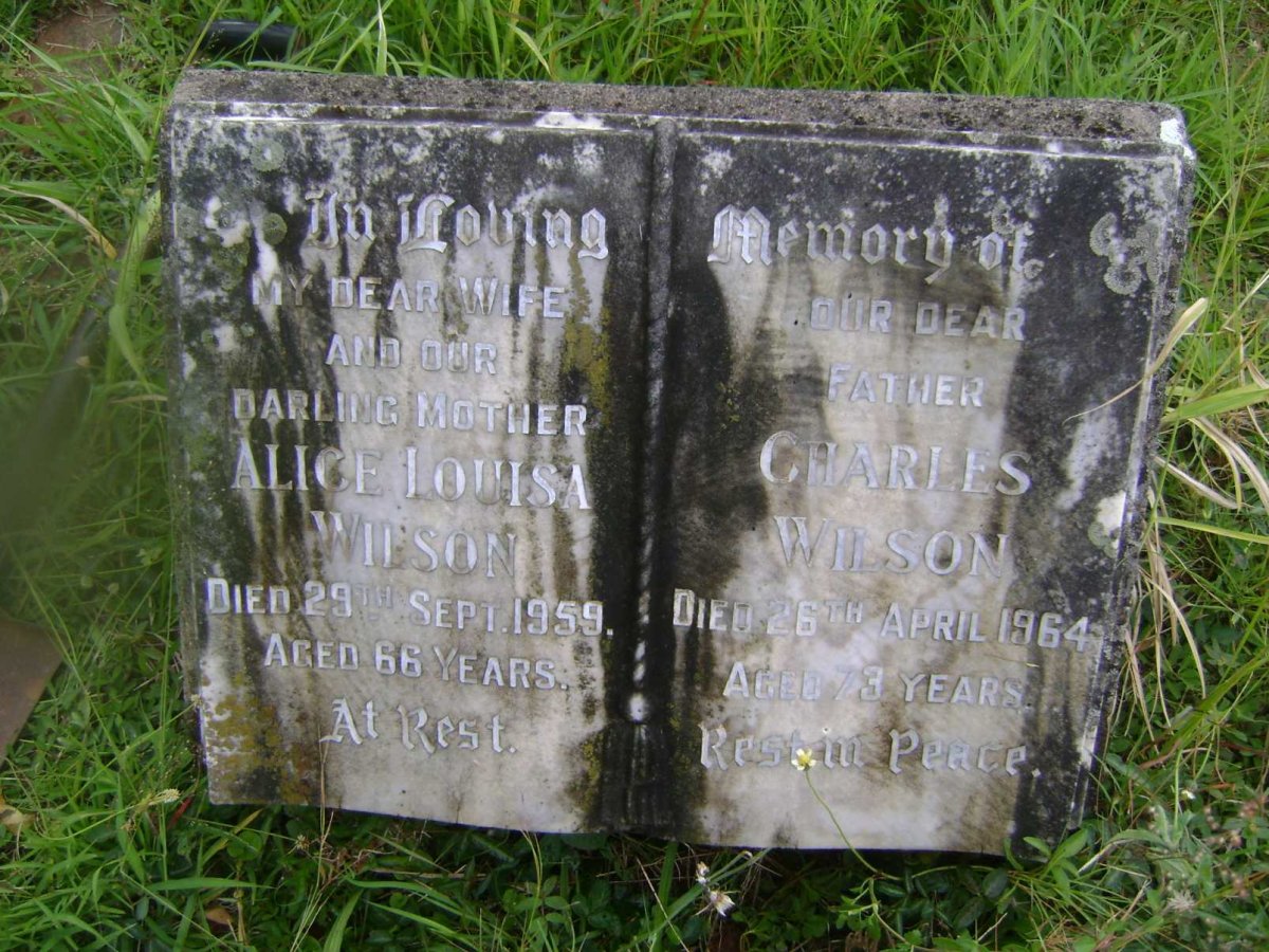 WILSON Charles -1964 &amp; Alice Louisa -1959