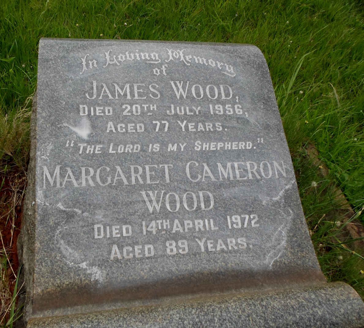 WOOD James -1956 &amp; Margaret Cameron -1972