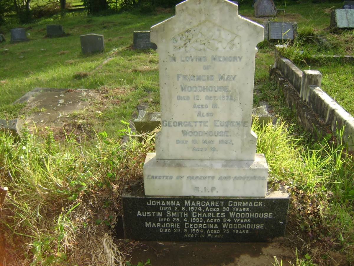 WOODHOUSE Francis May -1932 :: WOODHOUSE Georgette Eugenie -1937 :: WOODHOUSE Austin Smith Charles -1993