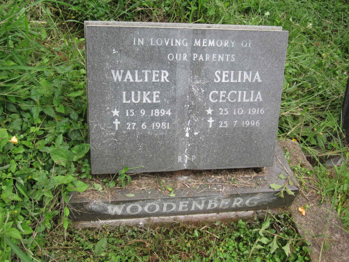 WOODENBERG Walter Luke 1894-1981 &amp; Selina Cecilia 1916-1996