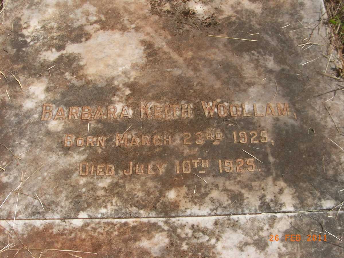 WOOLLAM Barbara Keith -1925 :: WOOLLAM Francis James -1934 :: WOOLLAM David Arthon 1926-1927
