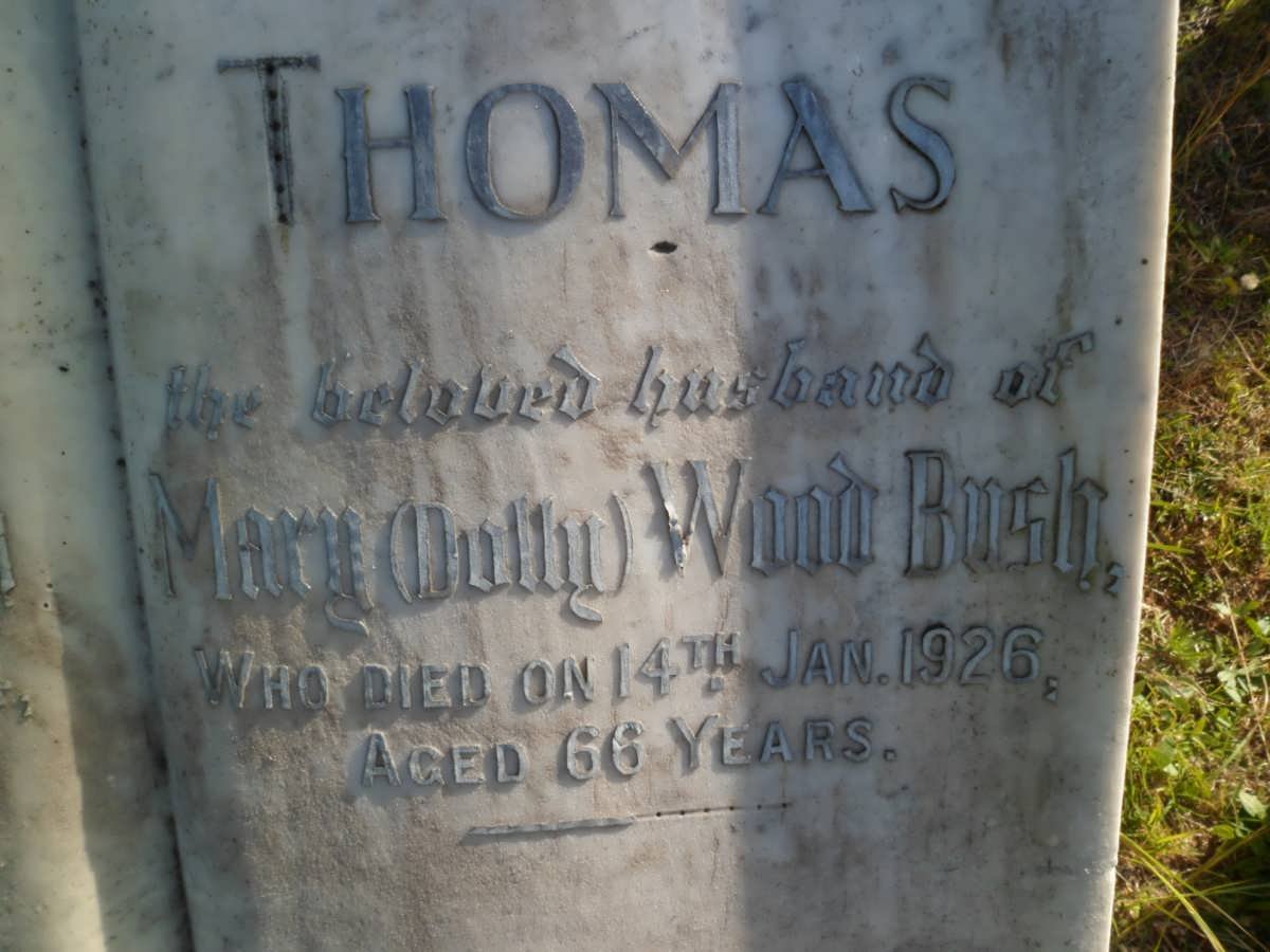 WOOD BUSH Thomas -1926 &amp; Mary -1924