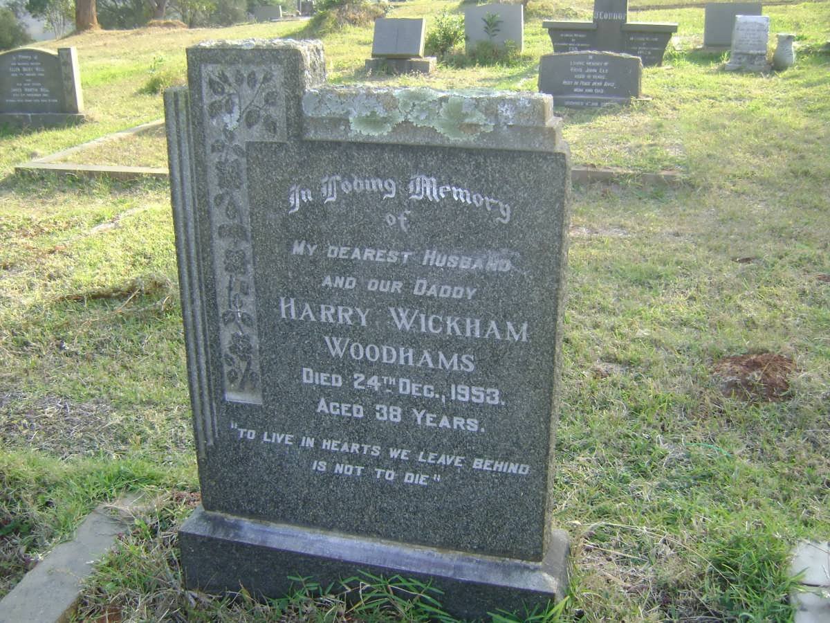 WOODHAMS Harry Wickham -1953