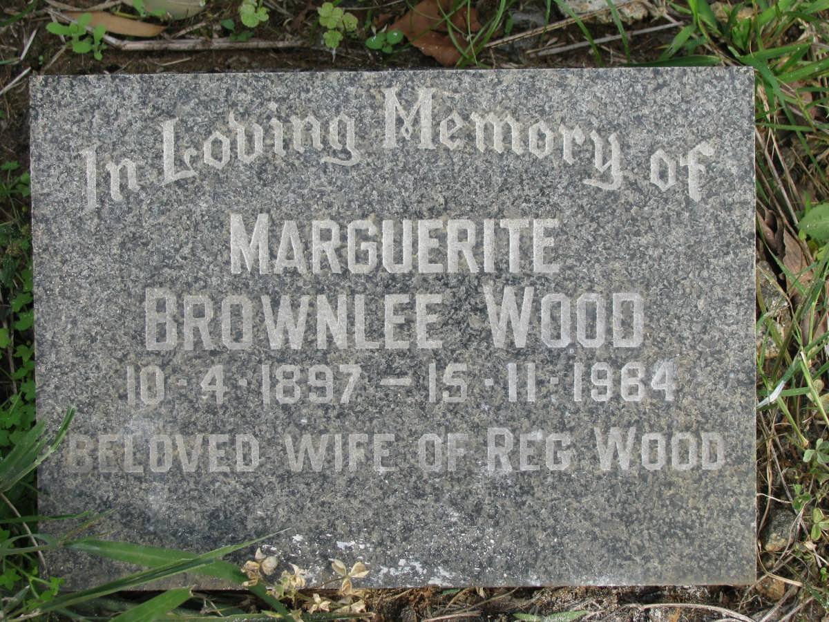WOOD Marguerite Brownlee 1897-1984