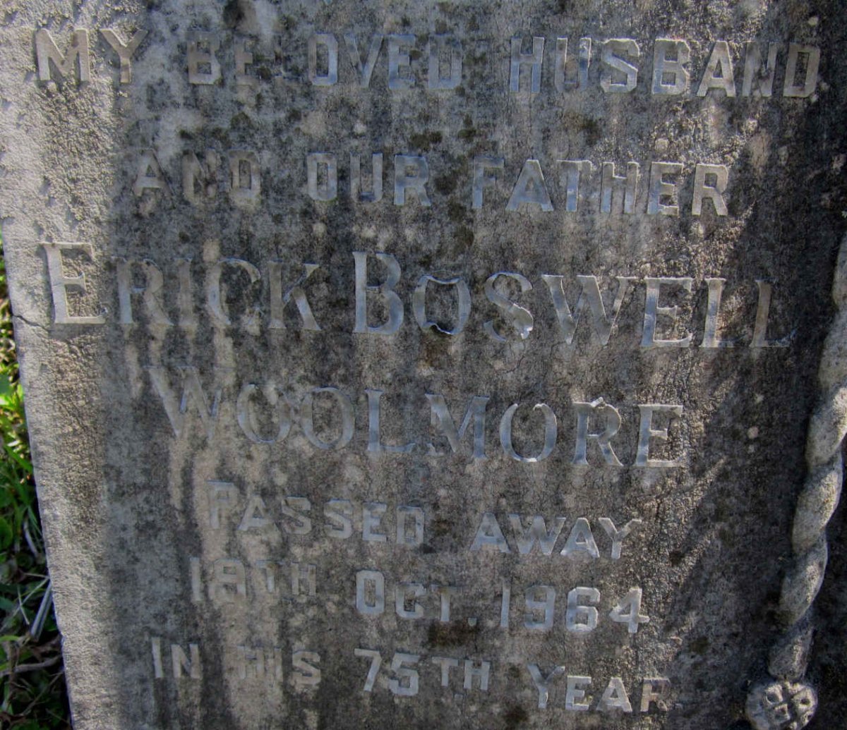 WOOLMORE Erick Boswell -1964