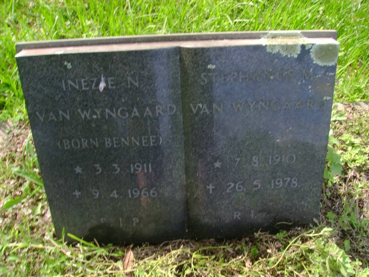 WYNGAARD Stephanus M., van 1910-1978 &amp; Inez E. N. born BENNEE 1911-1966