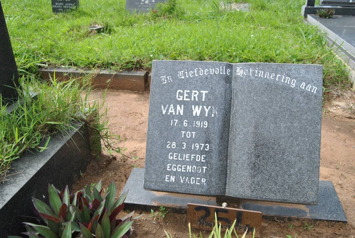 WYK Gert, van 1919-1973