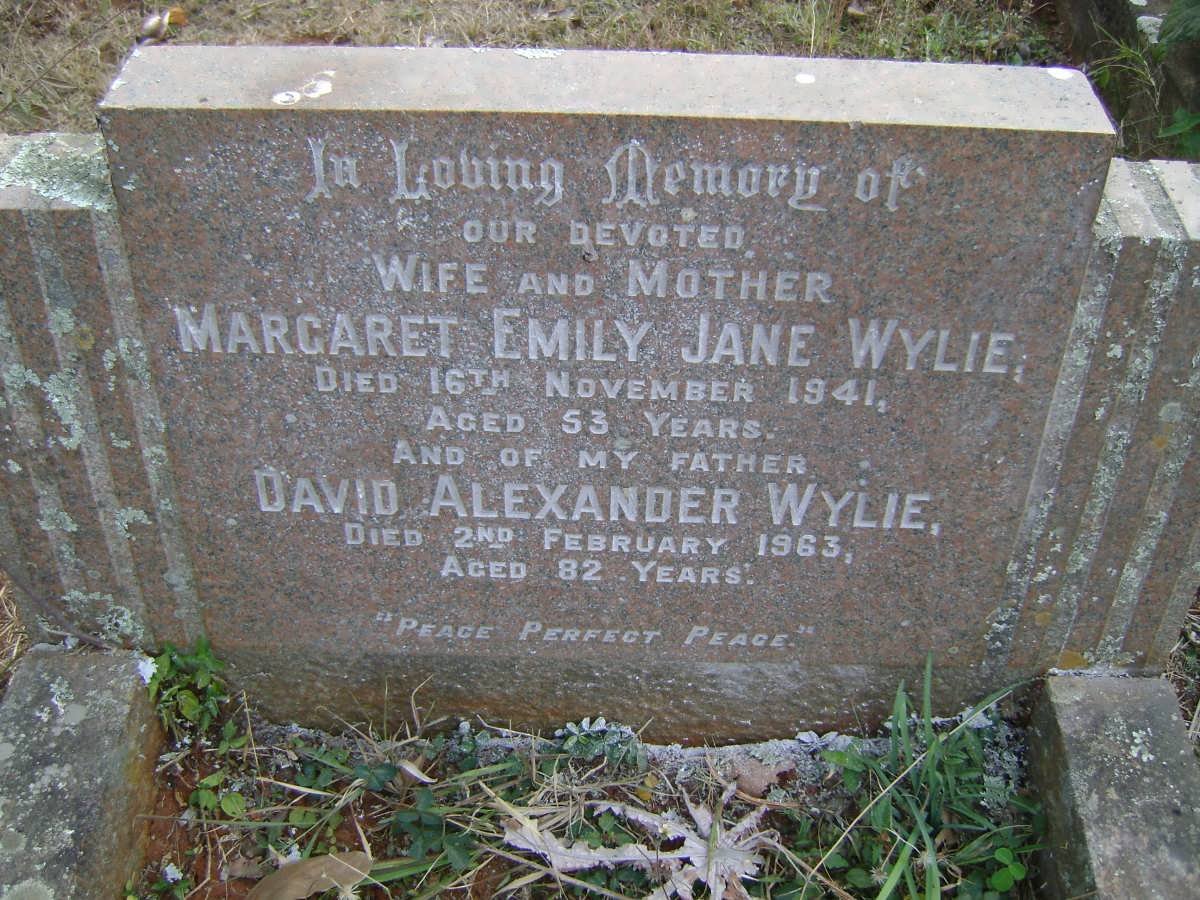 WYLIE David Alexander -1963 &amp; Margaret Emily Jane -1941