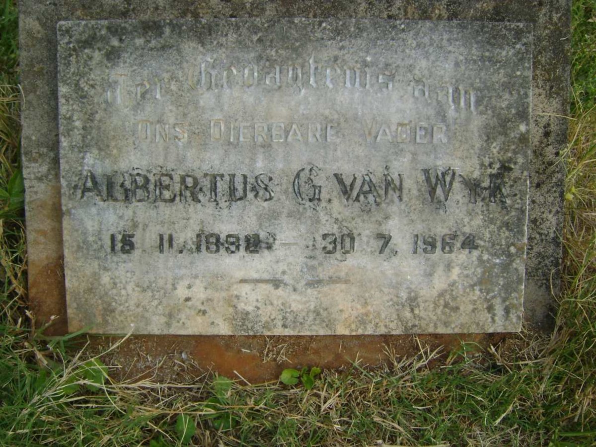 WYK Albertus G., van 1892-1964