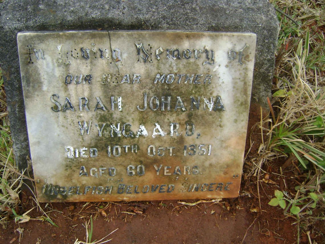 WYNGAARD Sarah Johanna -1951