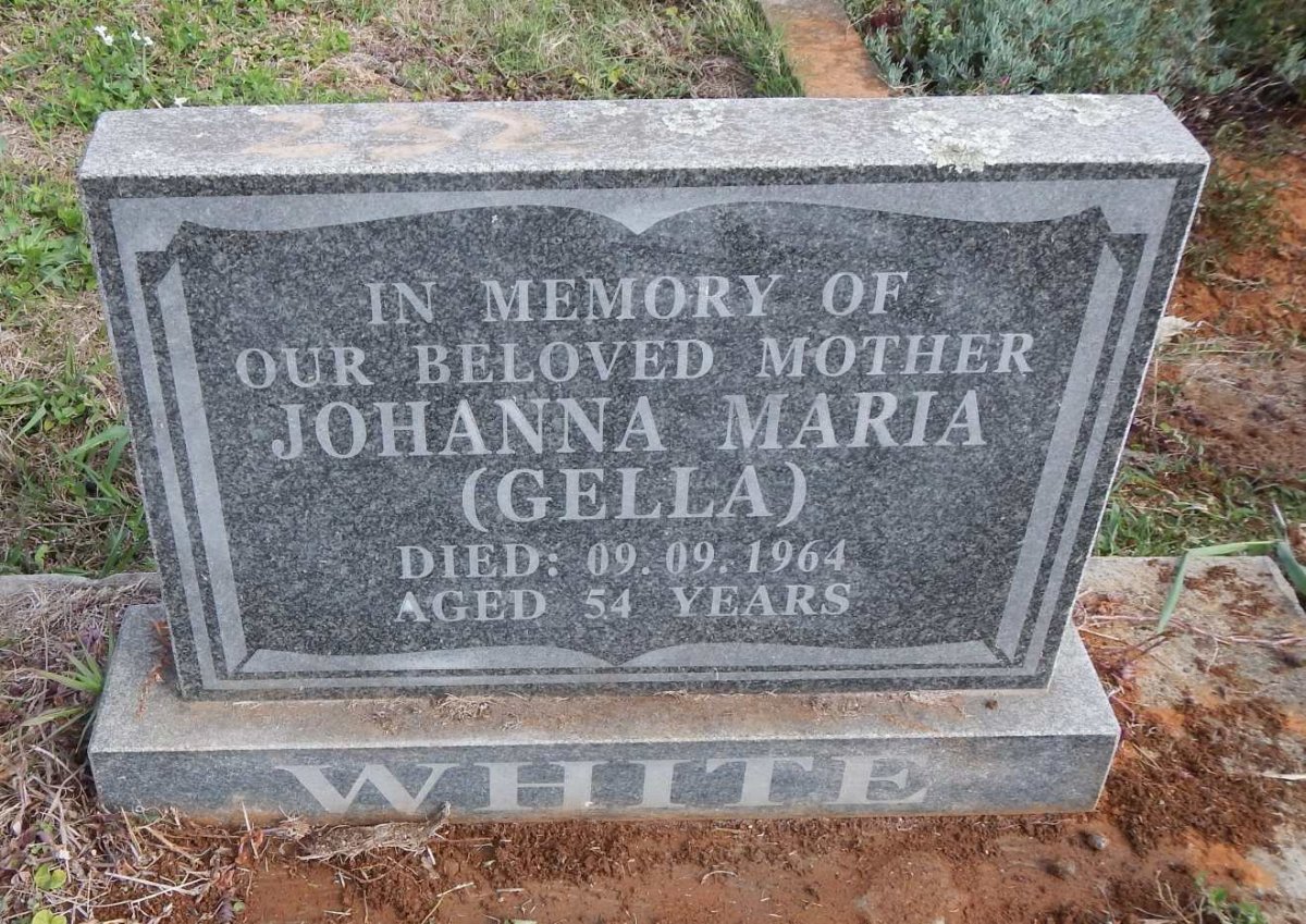 WHITE Johanna Maria -1964