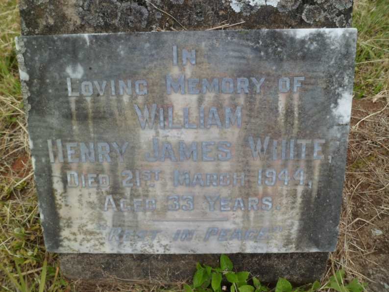 WHITE William Henry James -1944