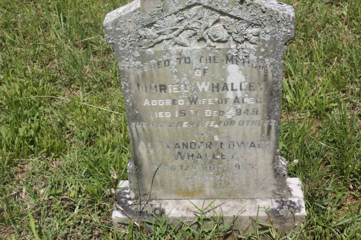 WHALLEY Alexander Edward -1959 &amp; Muriel -1949