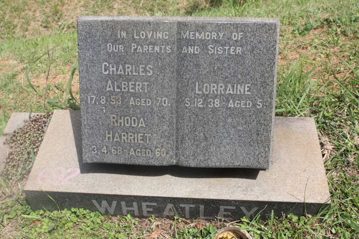 WHEATLEY Charles Albert -1953 &amp; Rhoda Harriet -1968 :: WHEATLEY Lorraine -1938