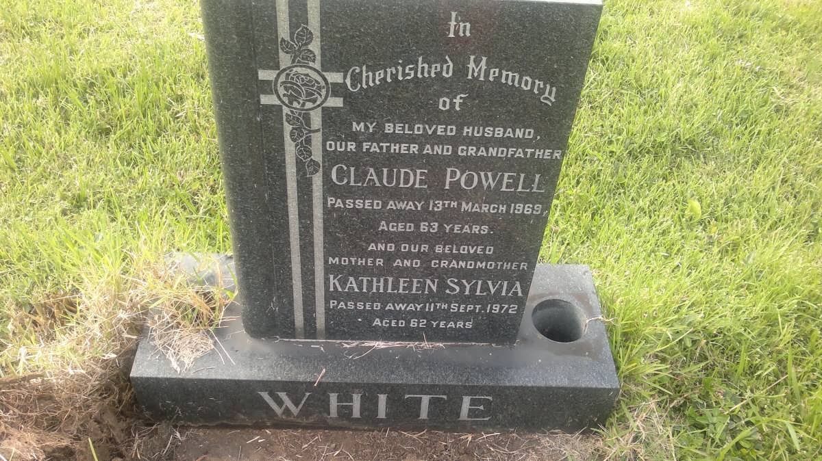 WHITE Claude Powell -1969 &amp; Kathleen Sylvia -1972