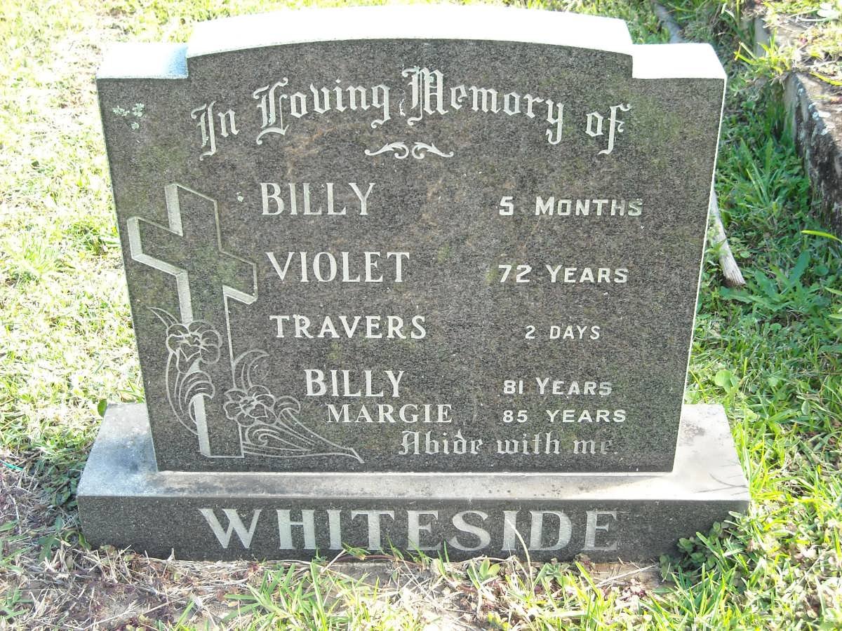 WHITESIDE Billy :: WHITESIDE Margie :: WHITESIDE Violet :: WHITESIDE Billy :: WHITESIDE Travers 