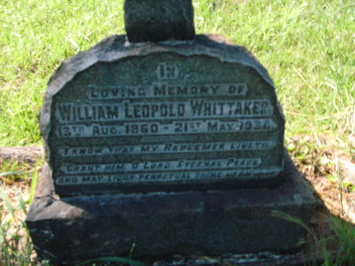 WHITTAKER William Leopold 1860-1930